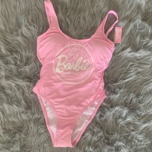 Barbie pink Women’s swimsuit new one piece low back bodysuit XL X-Large